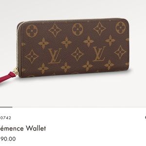Louis Vuitton Clémence Monogram Women's Wallet - Fuchsia